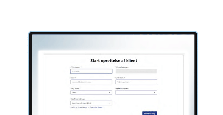 Opret en ny klient