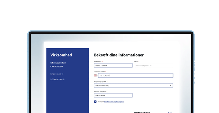 Klienten åbner sit link